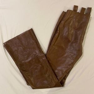 VTG Leather Pants Bisou Bisou Michele Bohbot 8 (read description)